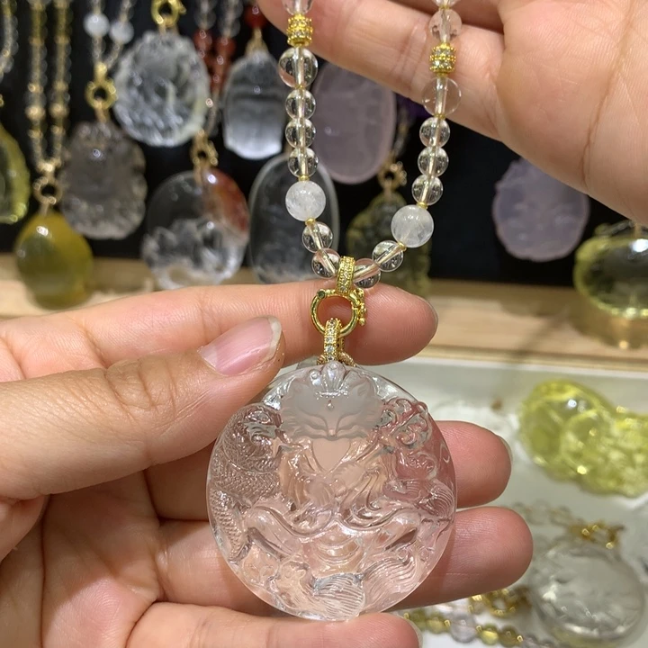 水晶颈饰未镶嵌天然