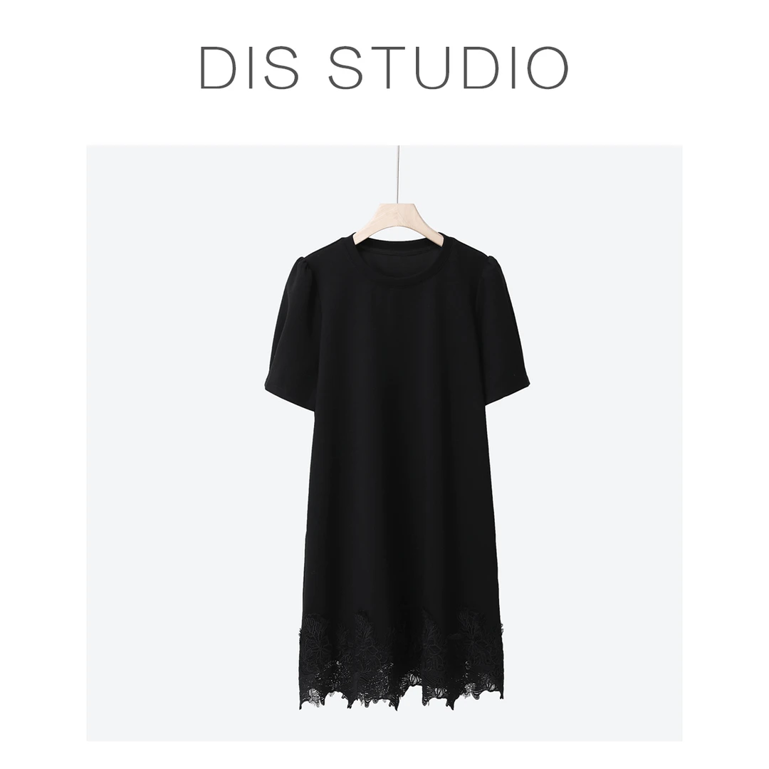 【DIS 清仓】【夜色极简】春夏简约显瘦蕾丝花边连衣裙Z525X02988