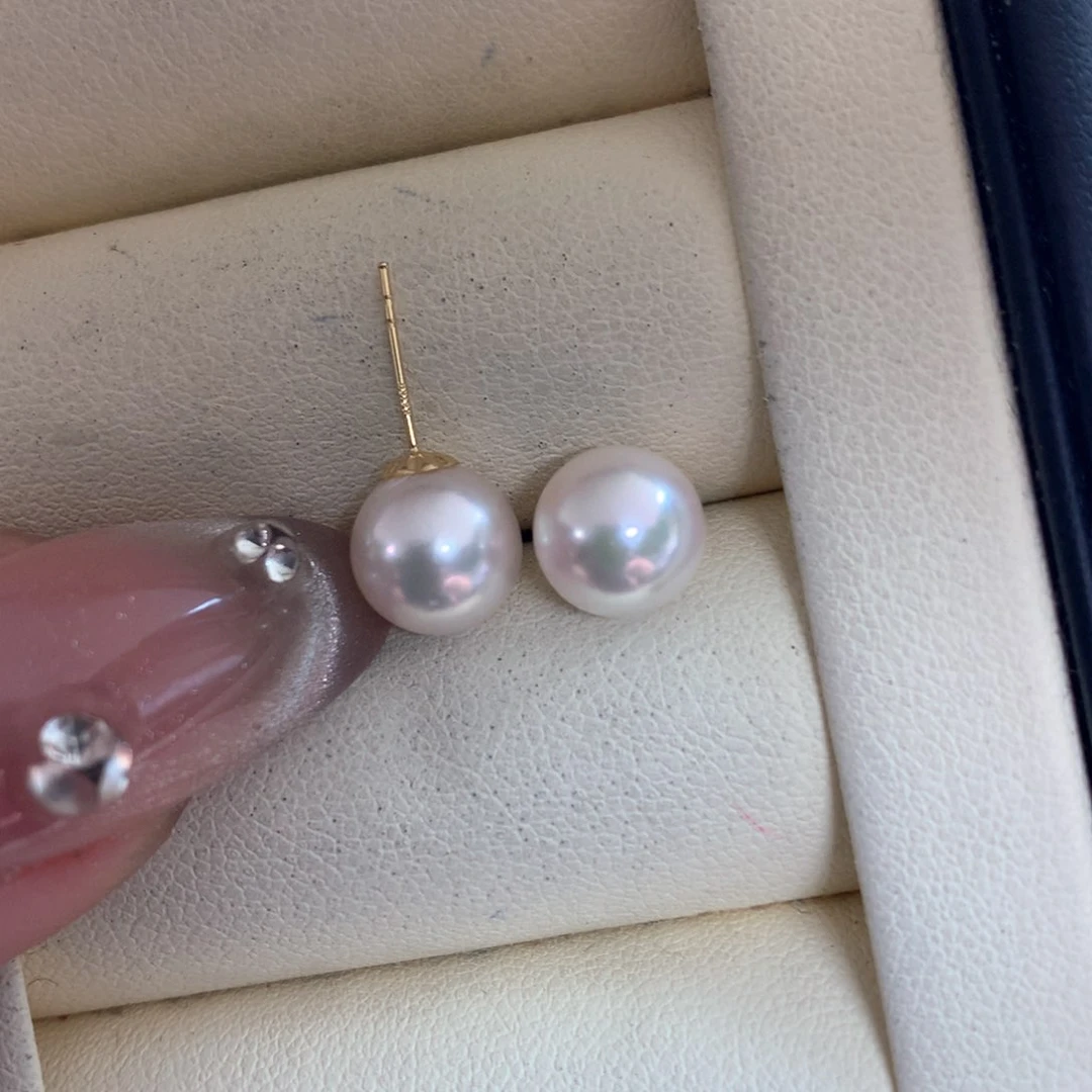 海水珍珠耳饰18K金镶嵌