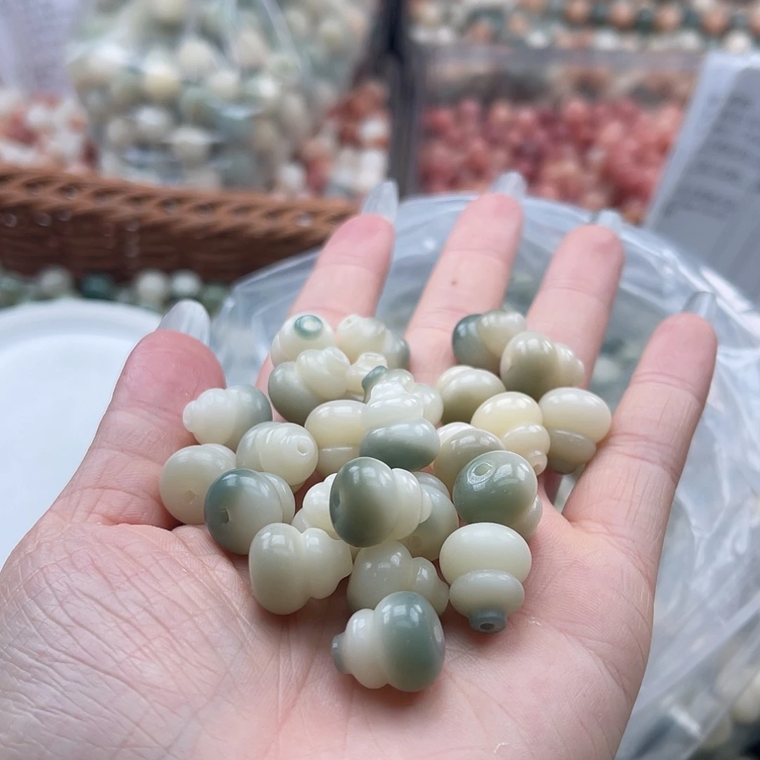 白玉菩提吊坠z12mm/5+5颗