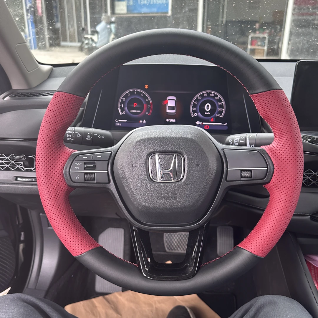 本田思域雅阁型格皓影CRV专车专用手缝全包把套抗菌纳帕方向盘套