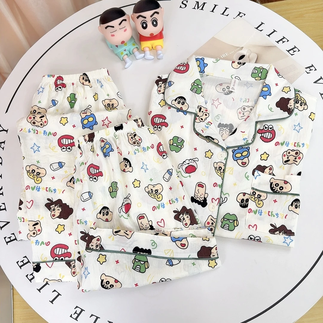 三件套/云朵棉2025年新款短袖睡衣女夏季可爱少女卡通宽松家居服