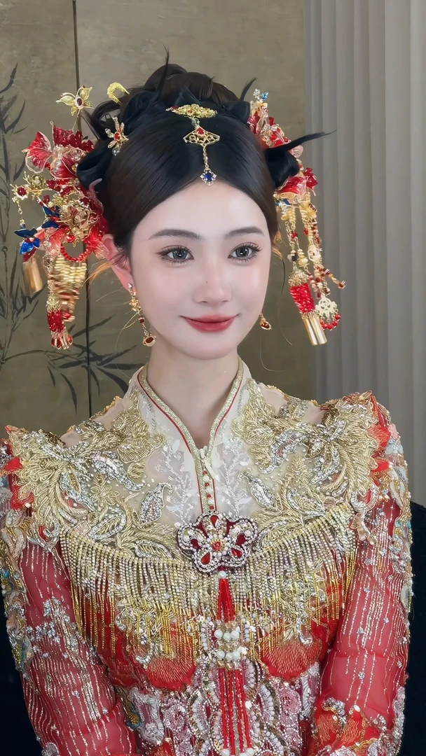 「呦呦鹿鸣」新娘头饰简约网红明制宫廷简单新娘步摇中国风复古0114