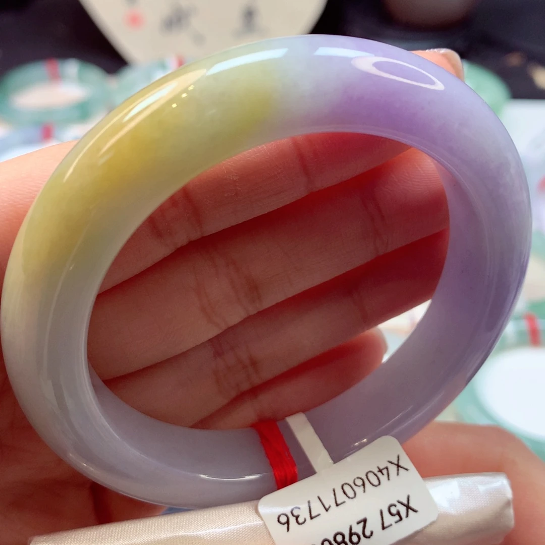 翡翠手镯未镶嵌51正圈77