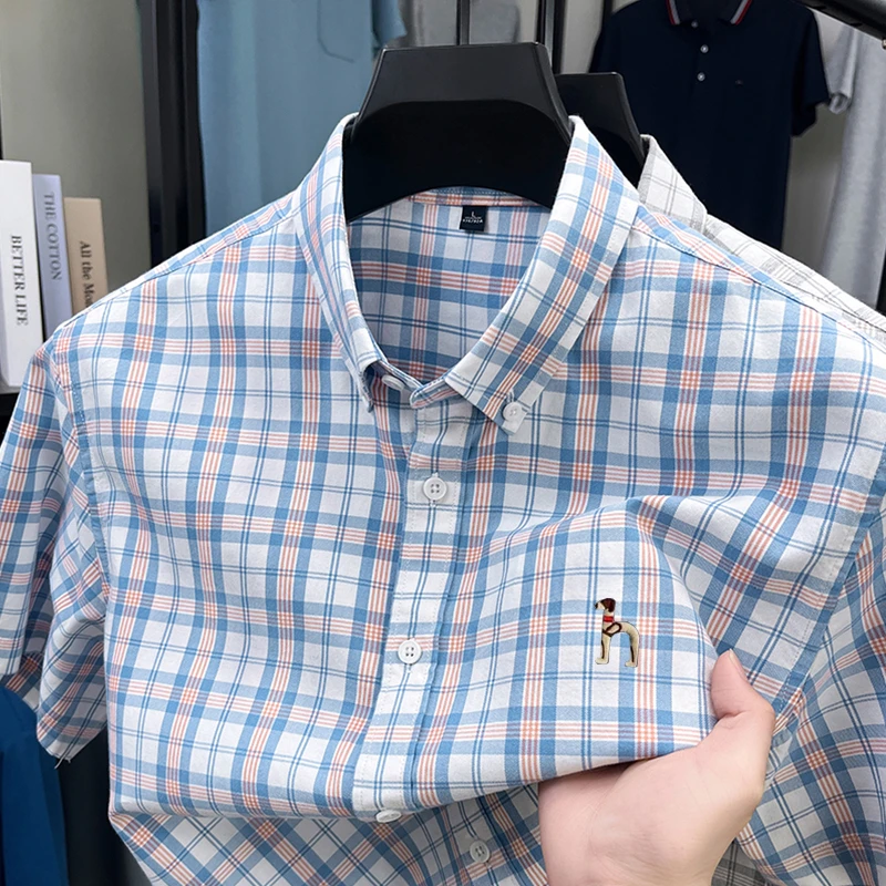 【专柜同款】奥特莱斯撤柜正品短袖衬衫男士夏季百搭轻奢痞帅男装