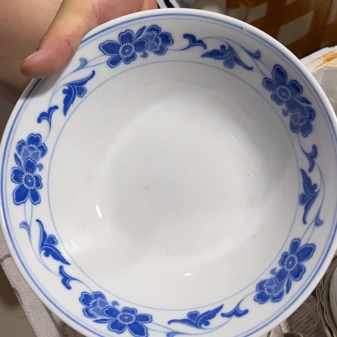 醴陵高温瓷群力22.6厘米大碗
