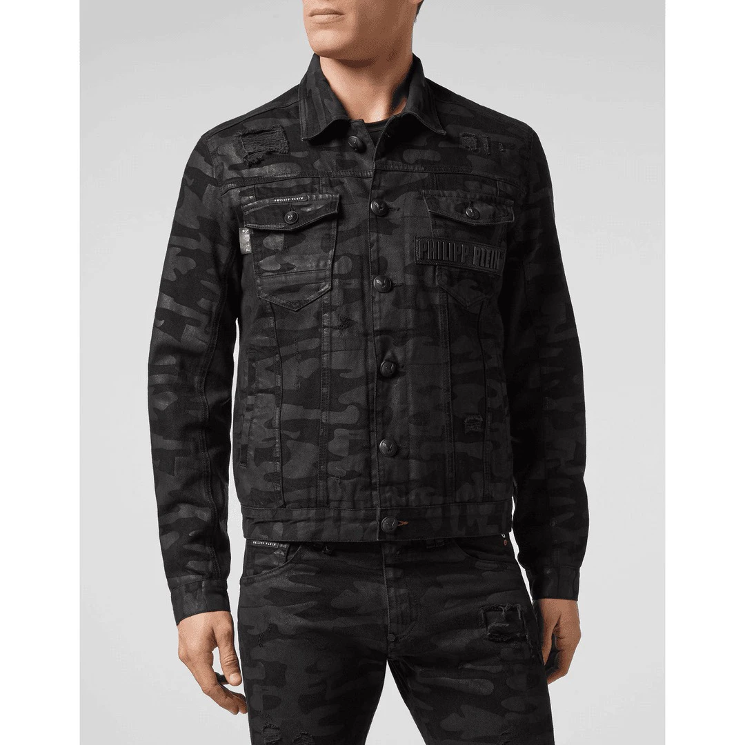 未使用 Philipp Plein pp/男士加棉牛仔外套/P22500