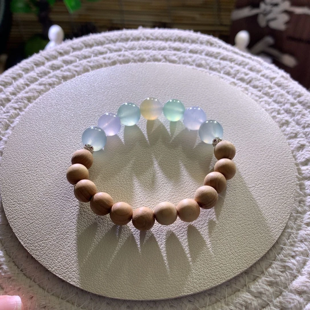 翡翠散珠天然缅a马卡龙半串