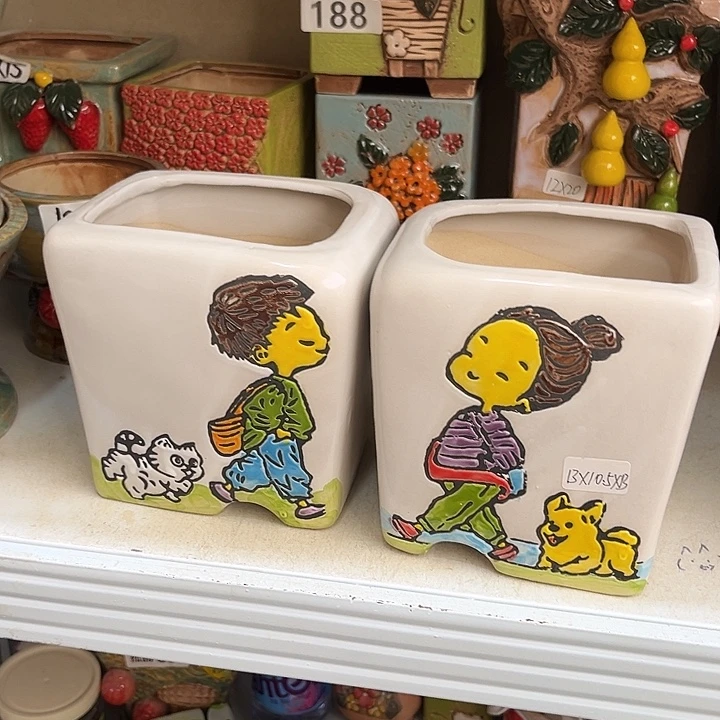 粗陶材质多肉花盆