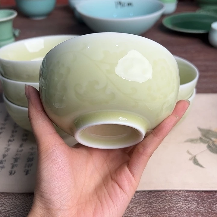 龙泉云间青瓷小米茶器