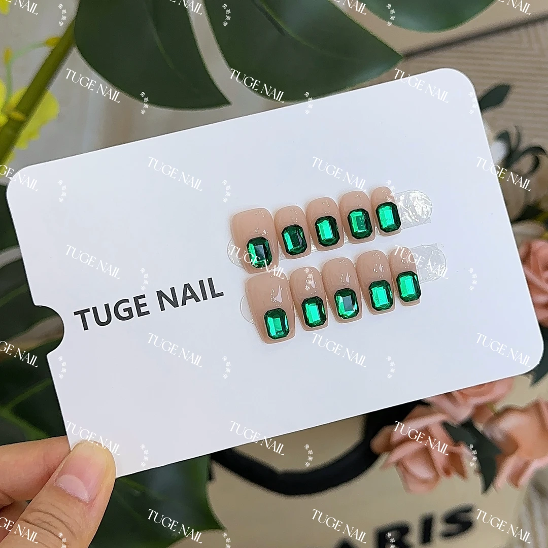 TugeNail “祖母绿”高级感气质简约显白款设计师穿戴甲TGY221