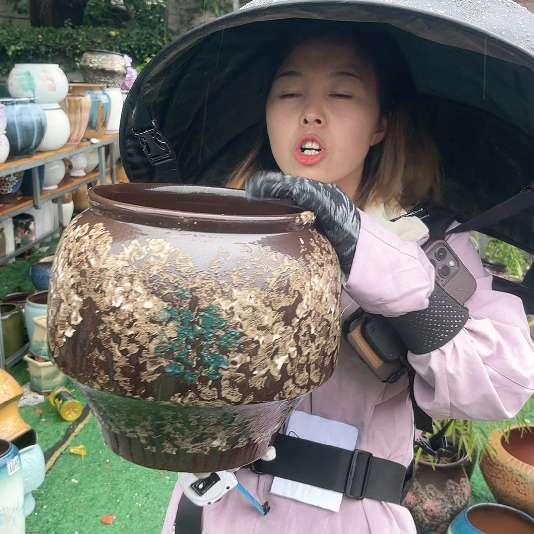紫砂花盆王嫂花盆直播0601-129高25口21