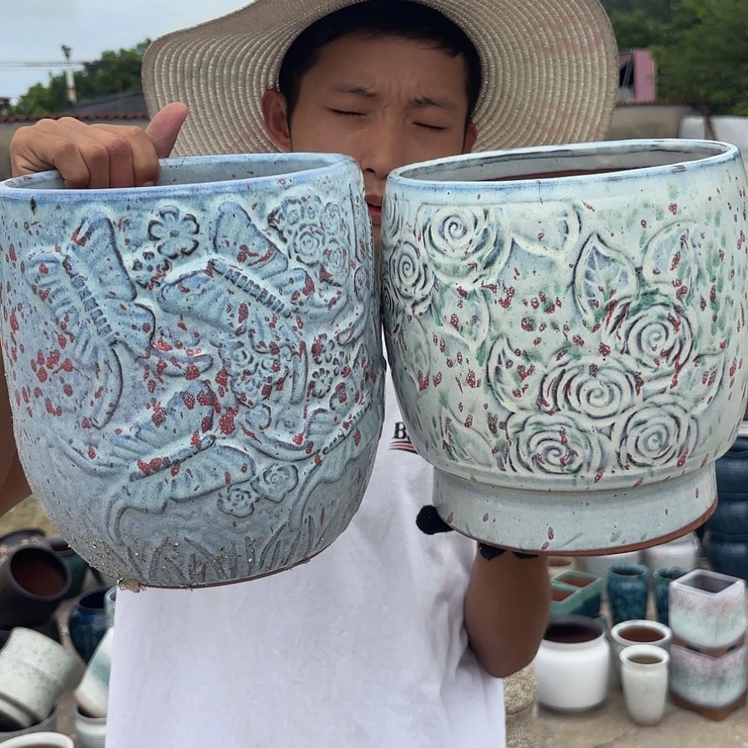蝴蝶玫瑰两个口径20高度22*20