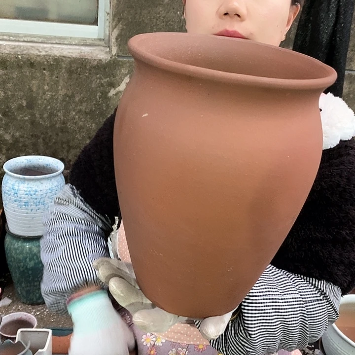 紫砂花盆瑕疵口20高26