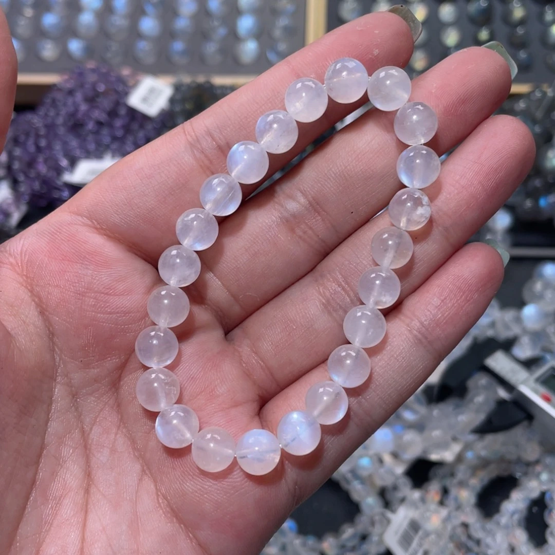 手链未镶嵌长石蓝月光手链8mm