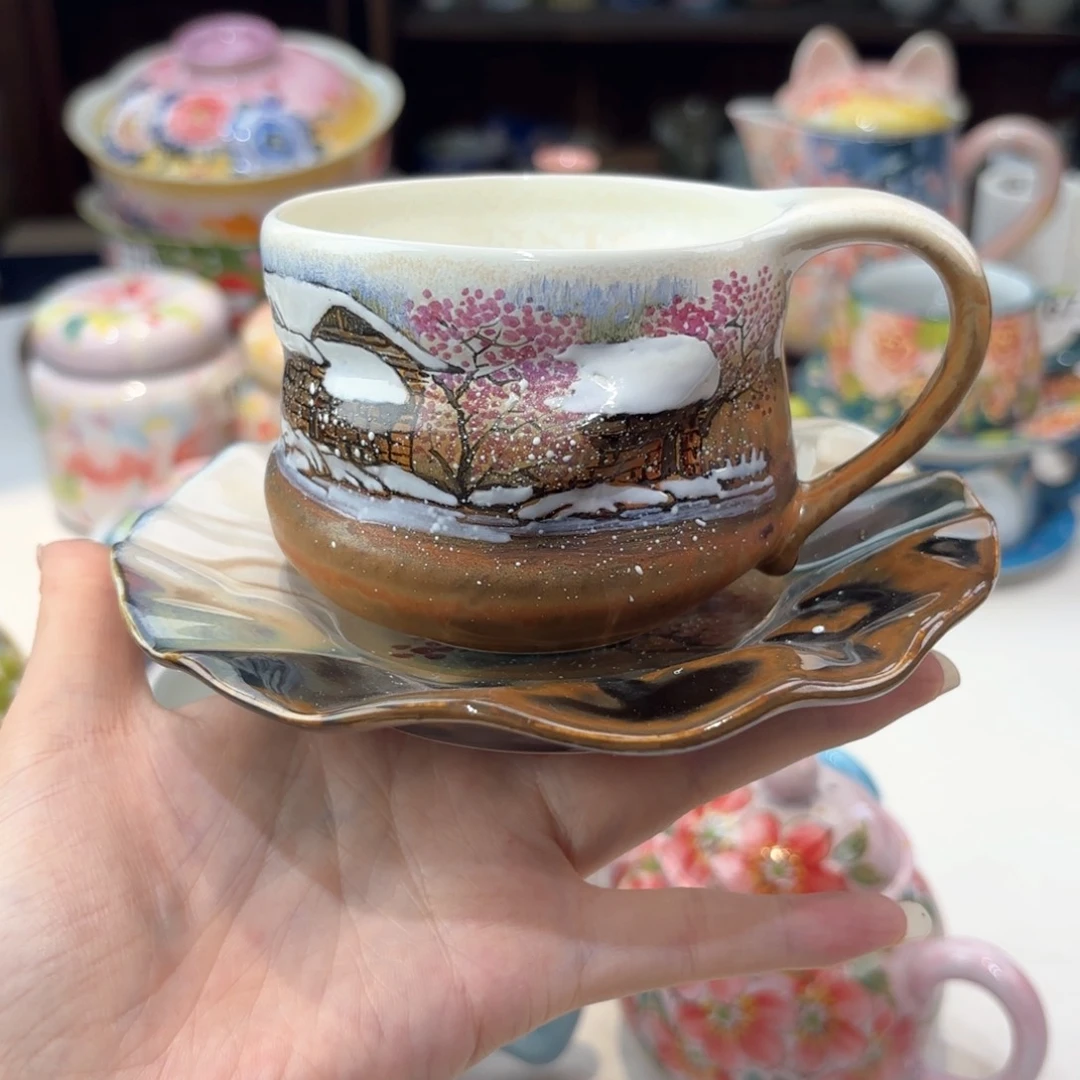 景德镇手绘高温釉下彩陶瓷茶具