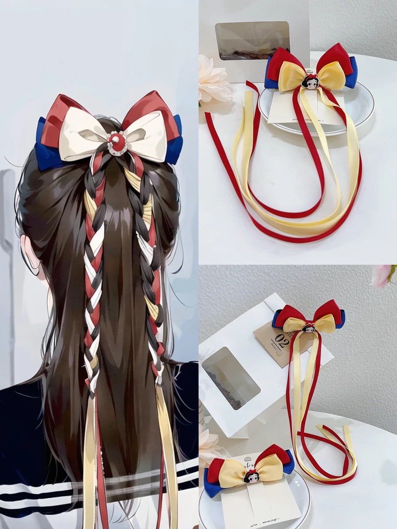 2025春夏季新款在逃公主发饰立体蝴蝶结儿童发夹女童可爱发卡