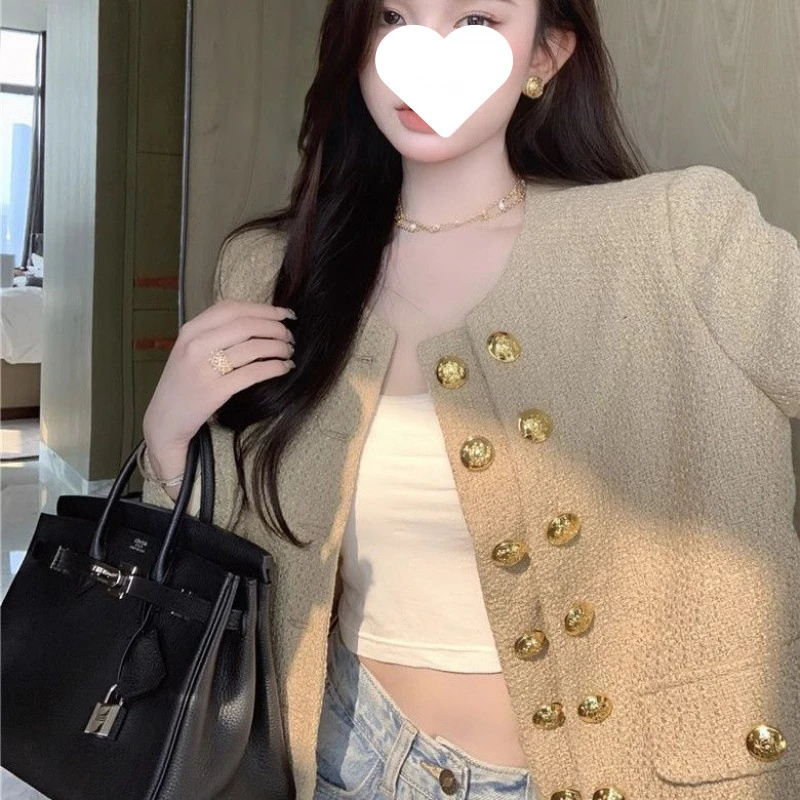 2025新款春季小香风气质名媛修身法式高级感设计短外套上衣