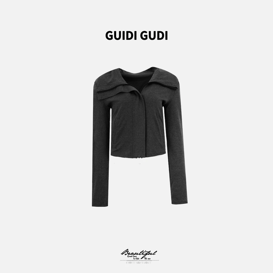 GUIDI GUDI【双倍快乐】气质百搭长袖外套/黄加蓝