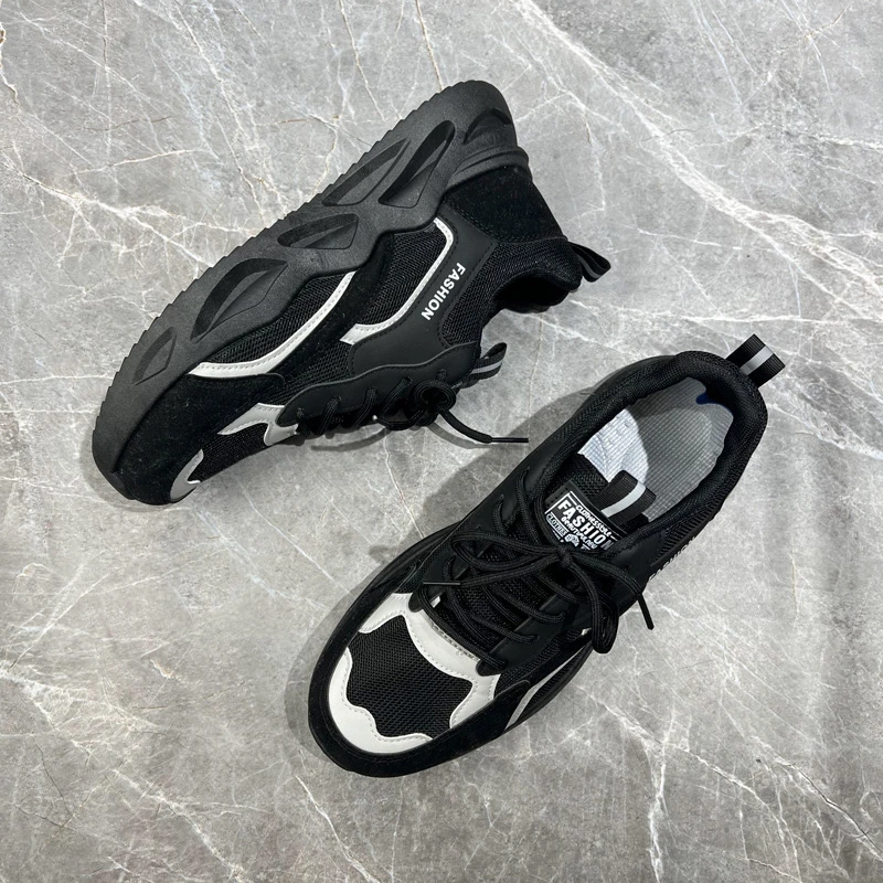 男生鞋子男款爆款2025新款男士厚底增高休闲板鞋百搭黑武士男鞋子