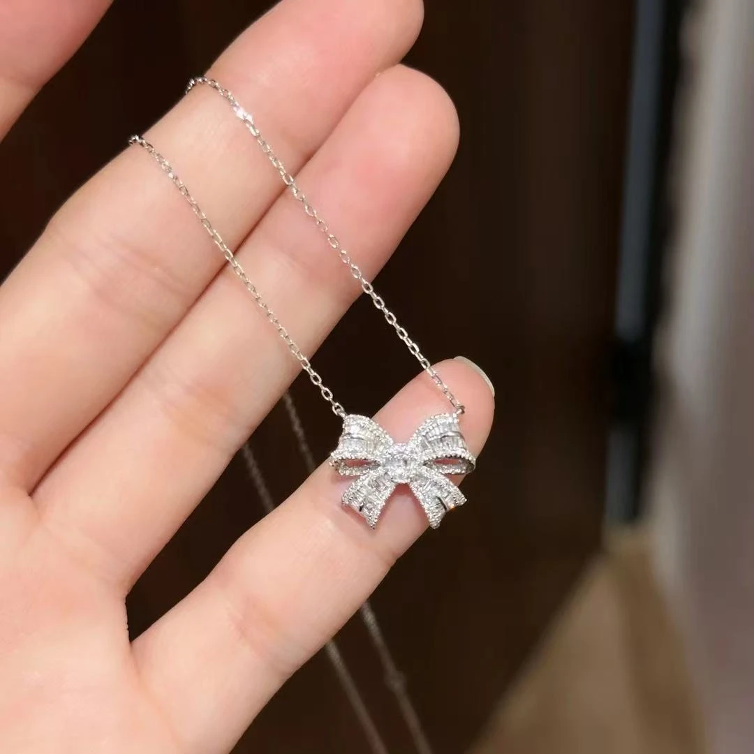 【富恩珠宝】 0468 重金P梯方蝴蝶项链  ZSXL