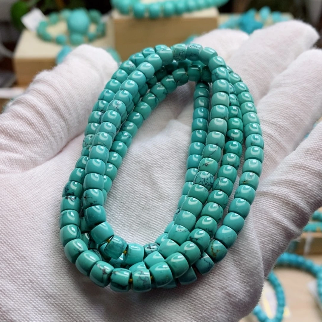 绿松石未镶嵌原矿高瓷无油无科技