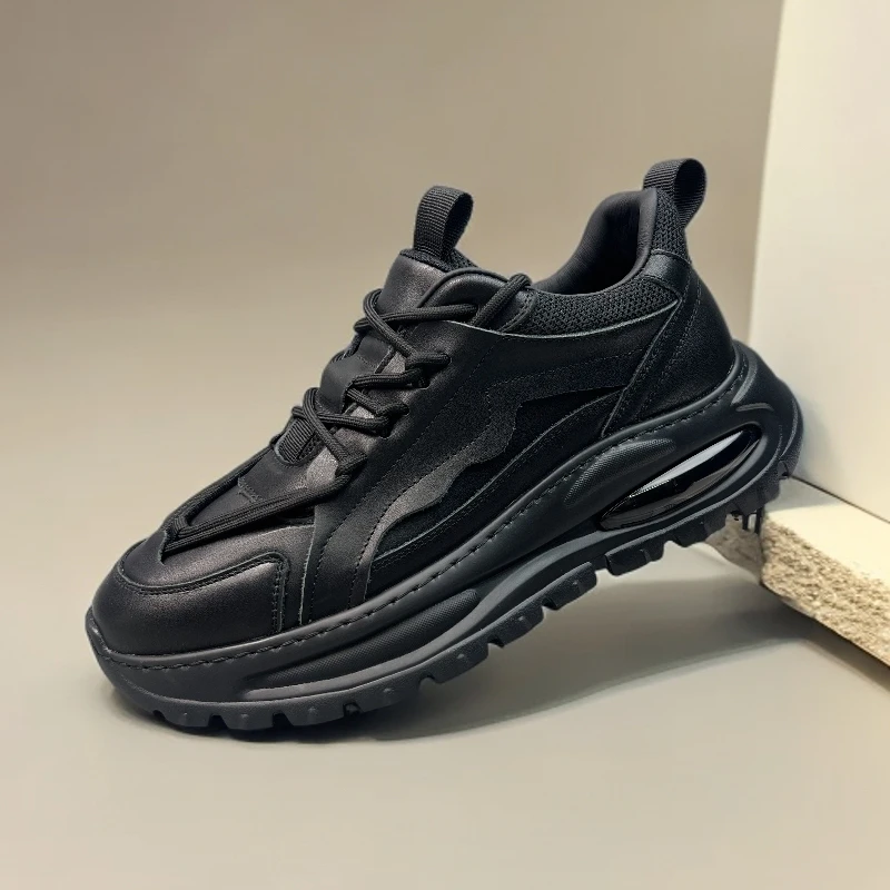 （头层牛皮）新款上新发泡底休闲商务时尚百搭奢品男鞋舒适黑武士07