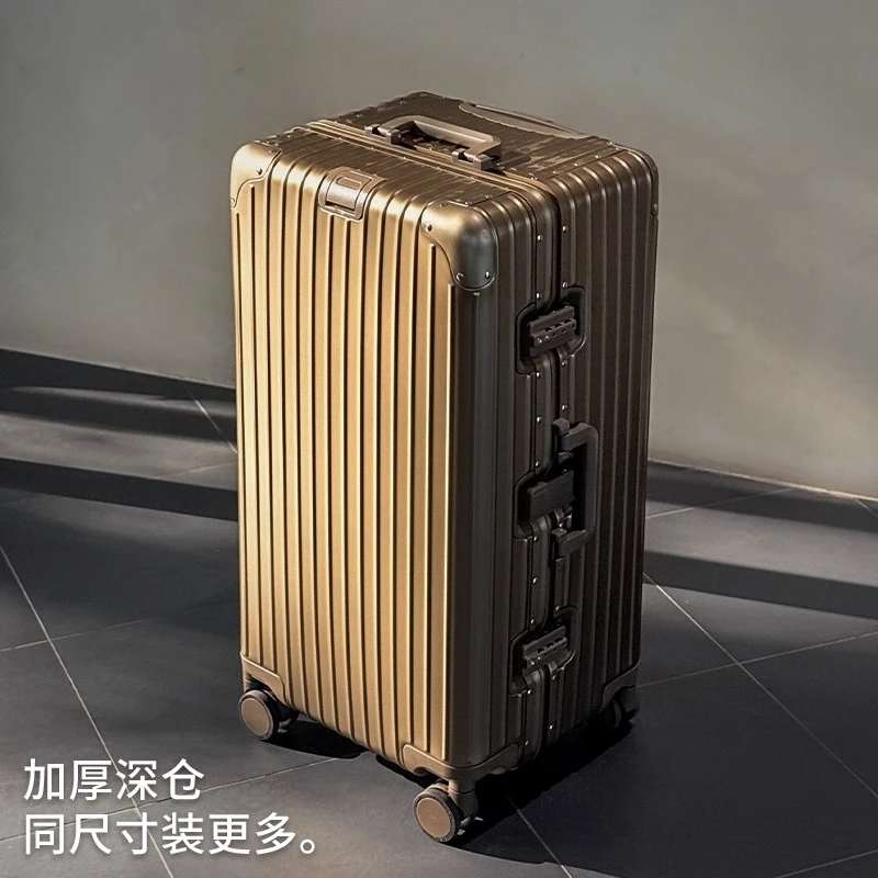 高端行李箱全铝镁合金密码箱大容量皮箱拉杆箱男2025新款旅行箱子