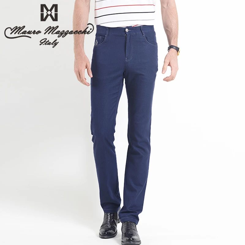 Mauro/玛路直筒裤吊染长裤牛仔裤百搭休闲裤子直筒透气商务1006