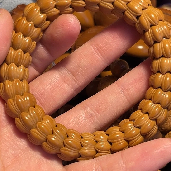 橄榄核手串/手链猴头莲花微瑕