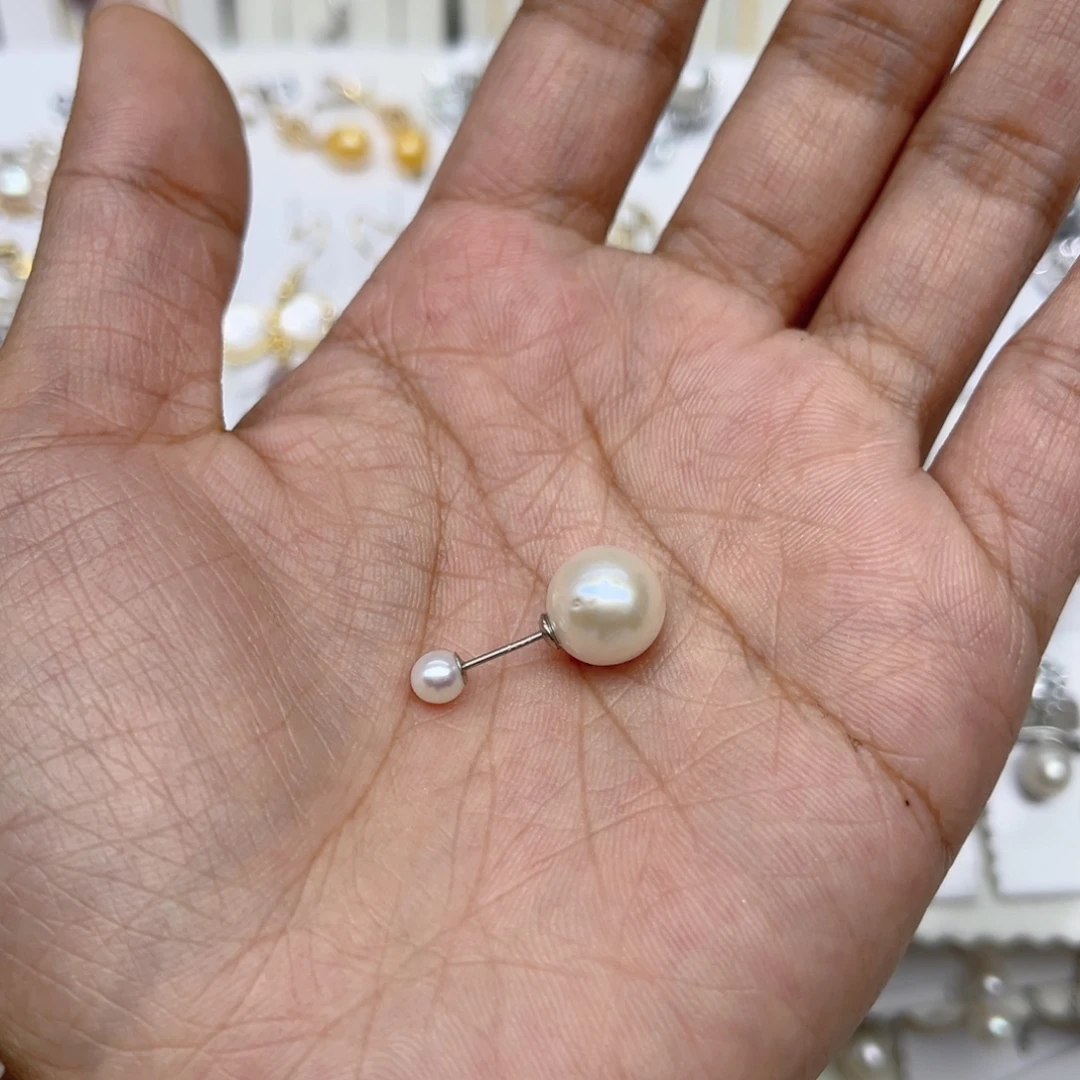 嘉***布淡水珍珠银S925镶嵌戒指