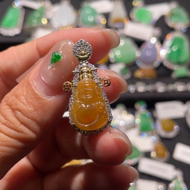 翡翠银S925镶嵌颈饰