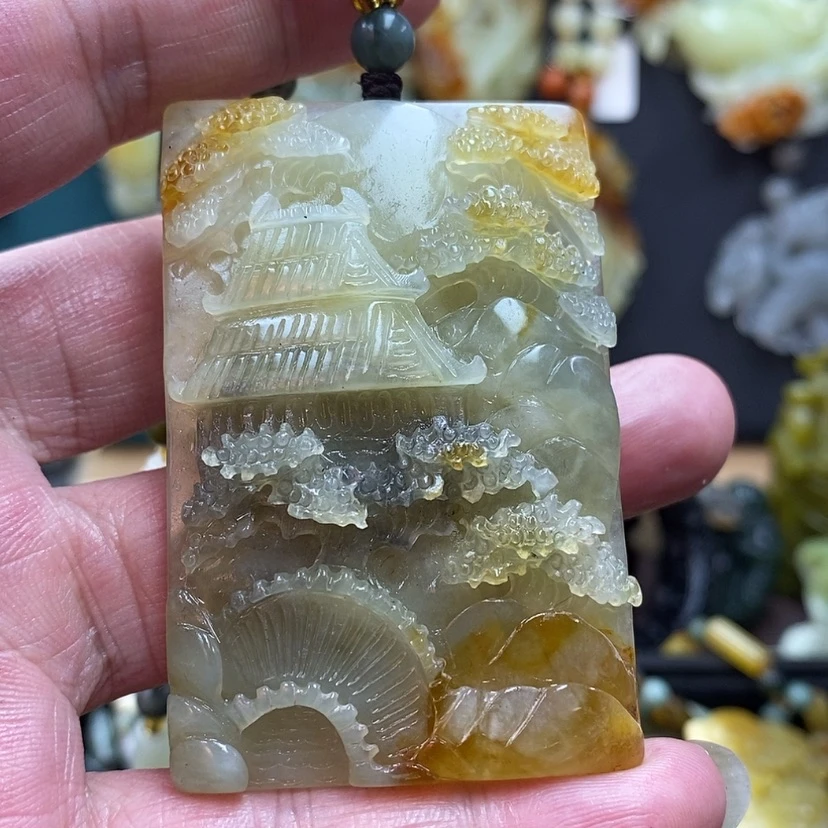 【闪购商品】蛇纹石玉吊坠未镶嵌