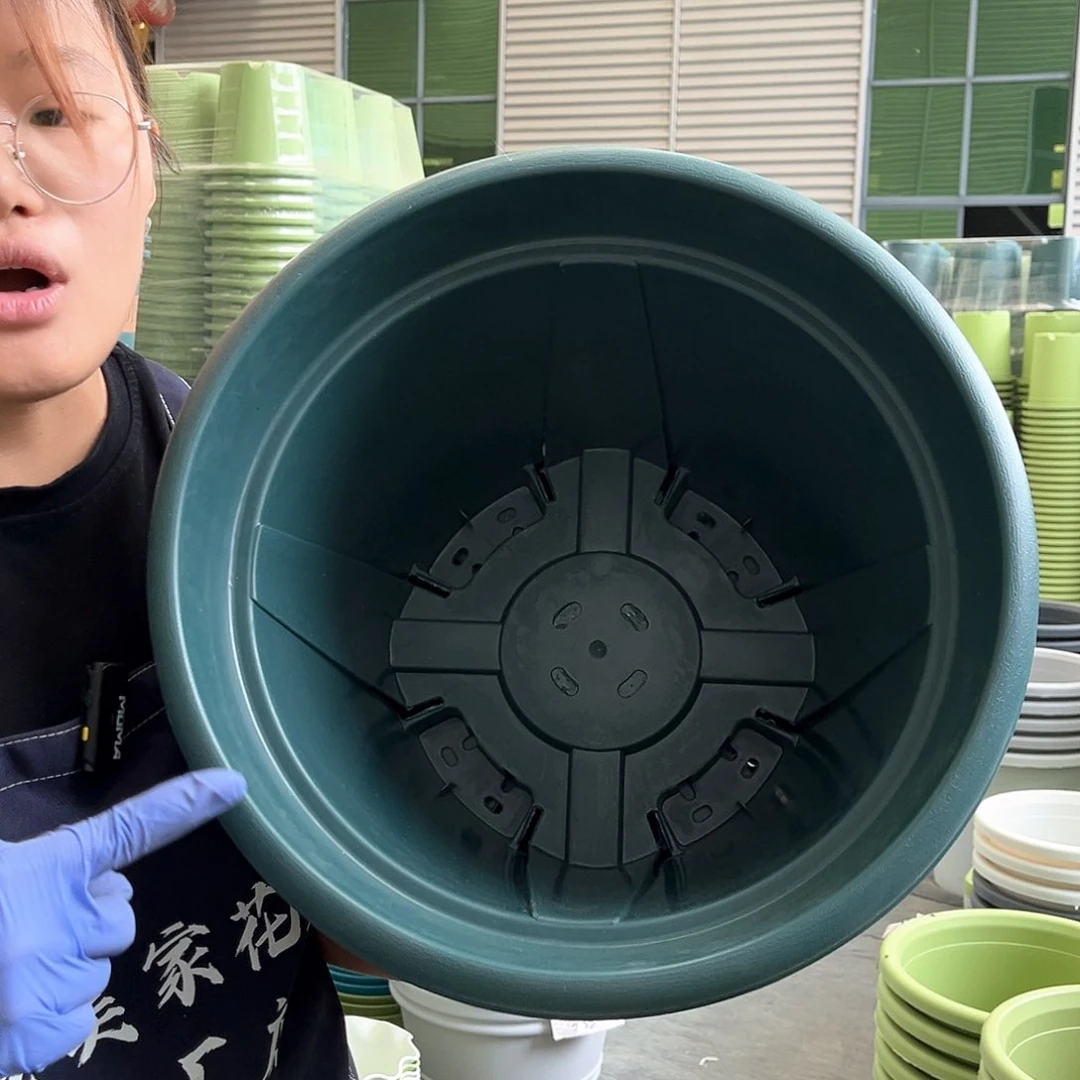 青山盆7#墨绿色5个无托