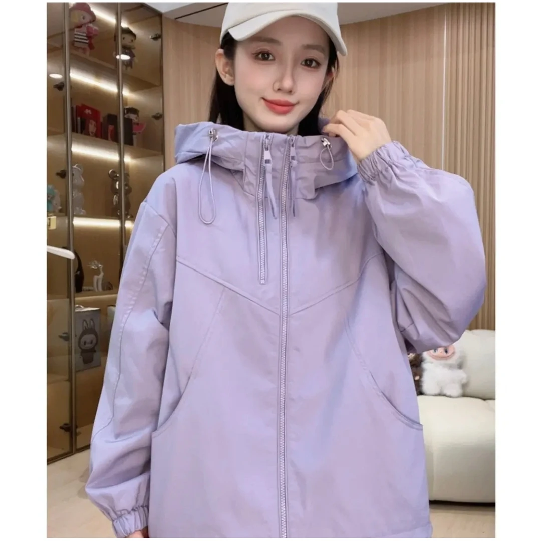 【八色爆款】秋季冲锋衣双拉链休闲百搭女时尚运动早秋款外套