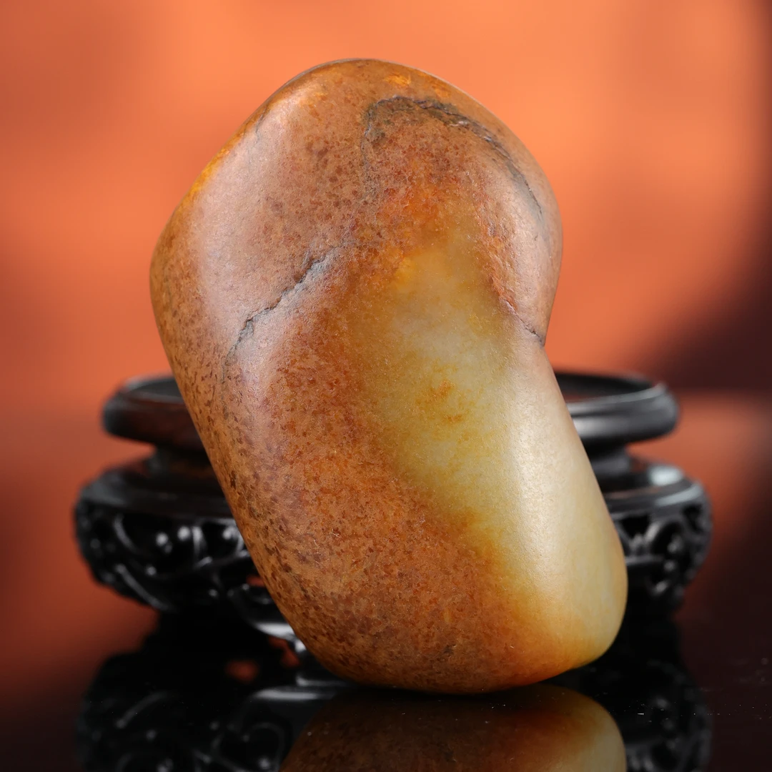 dx和田玉红沁皮原石把件smc2512081286