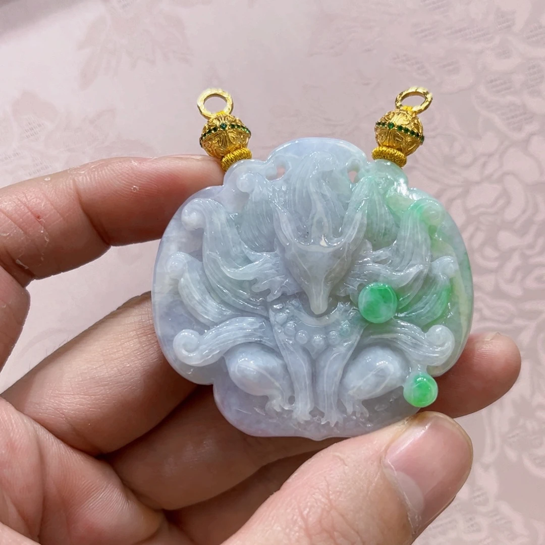 翡翠合金吊坠(赠链)国风
