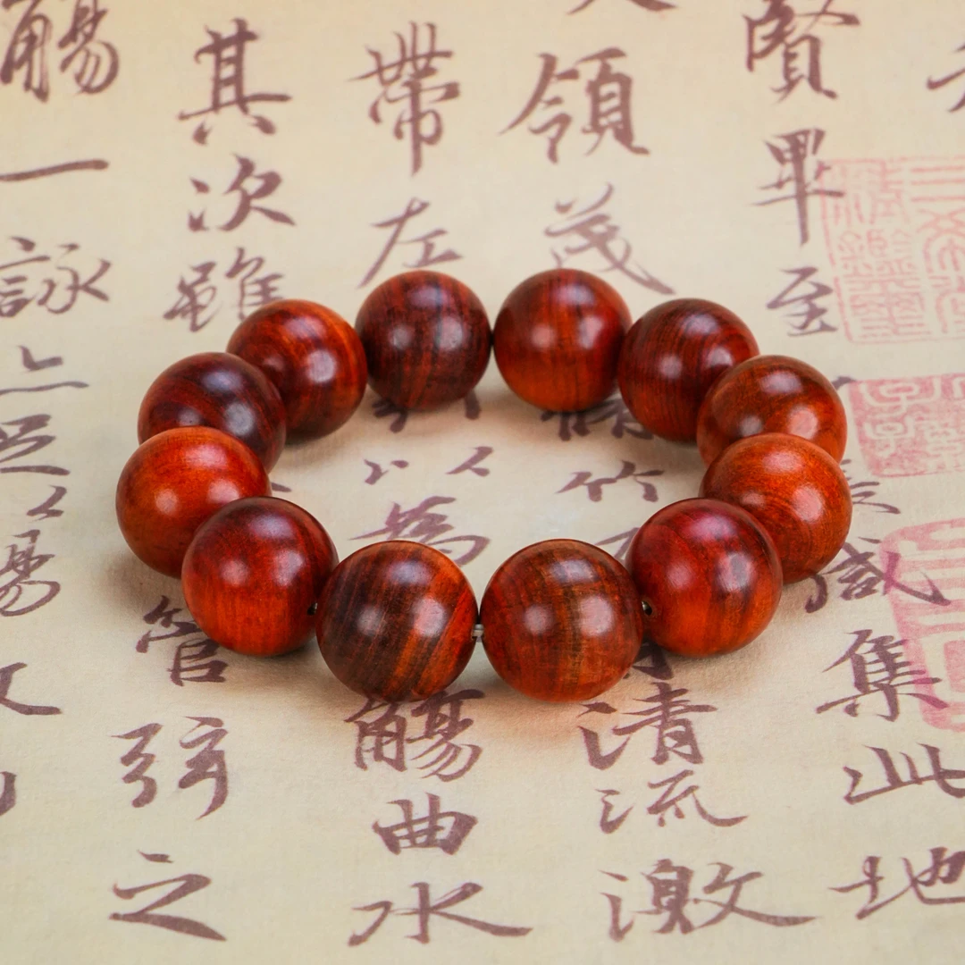 SC-319 血龙木羊圈手串 20mm