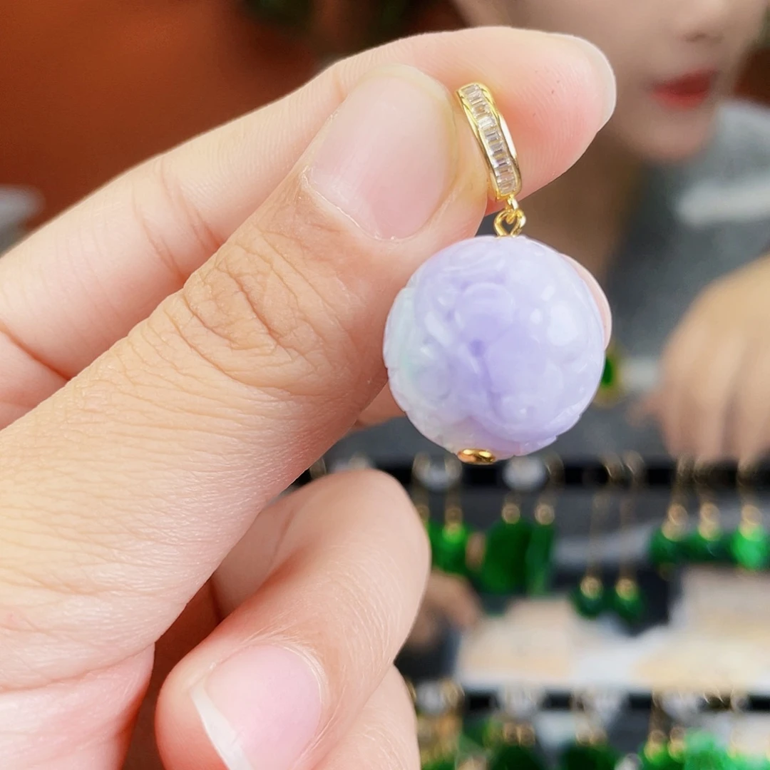 翡翠未镶嵌耳饰饰品