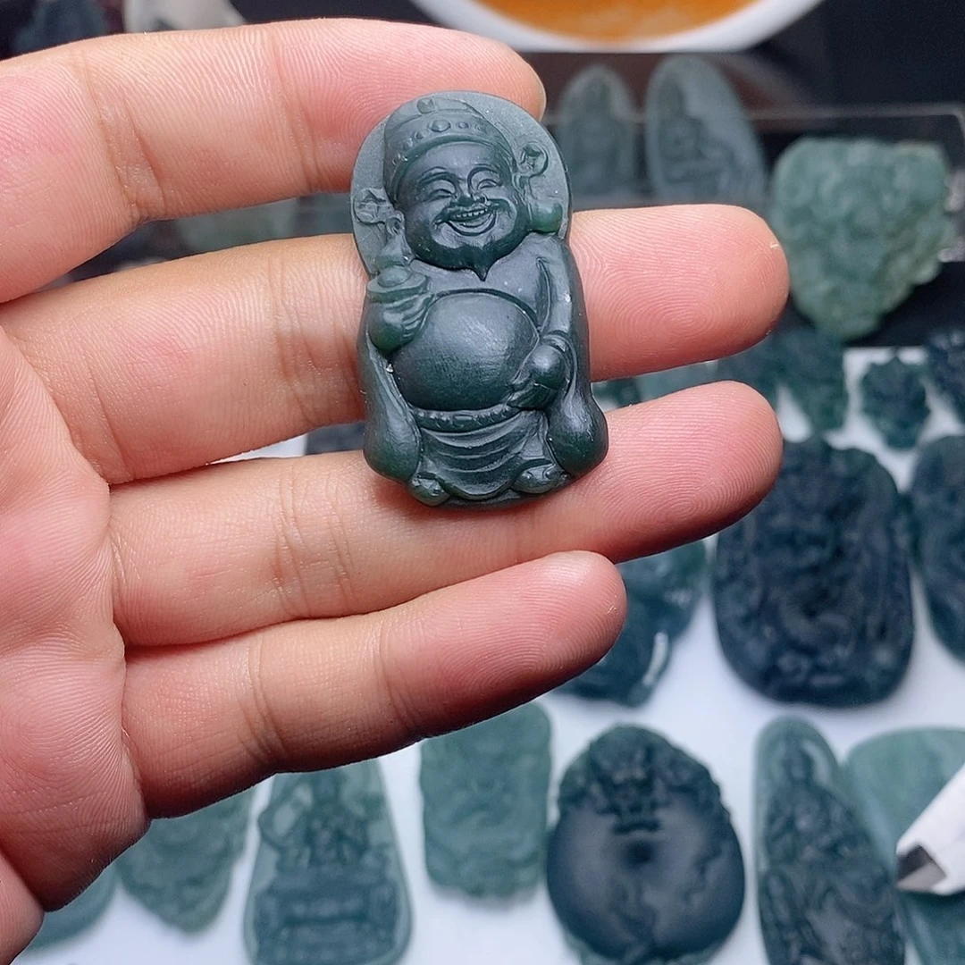 定制翡翠未镶嵌财神