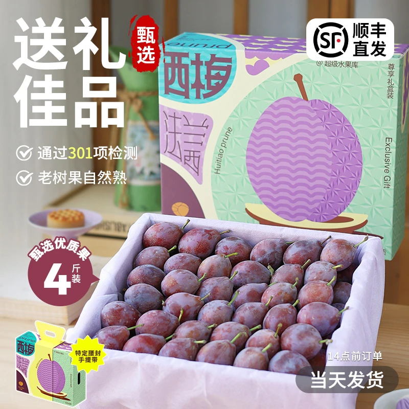 新疆喀什大西梅李子新鲜水果当季现摘西梅新鲜水果中秋礼盒顺丰