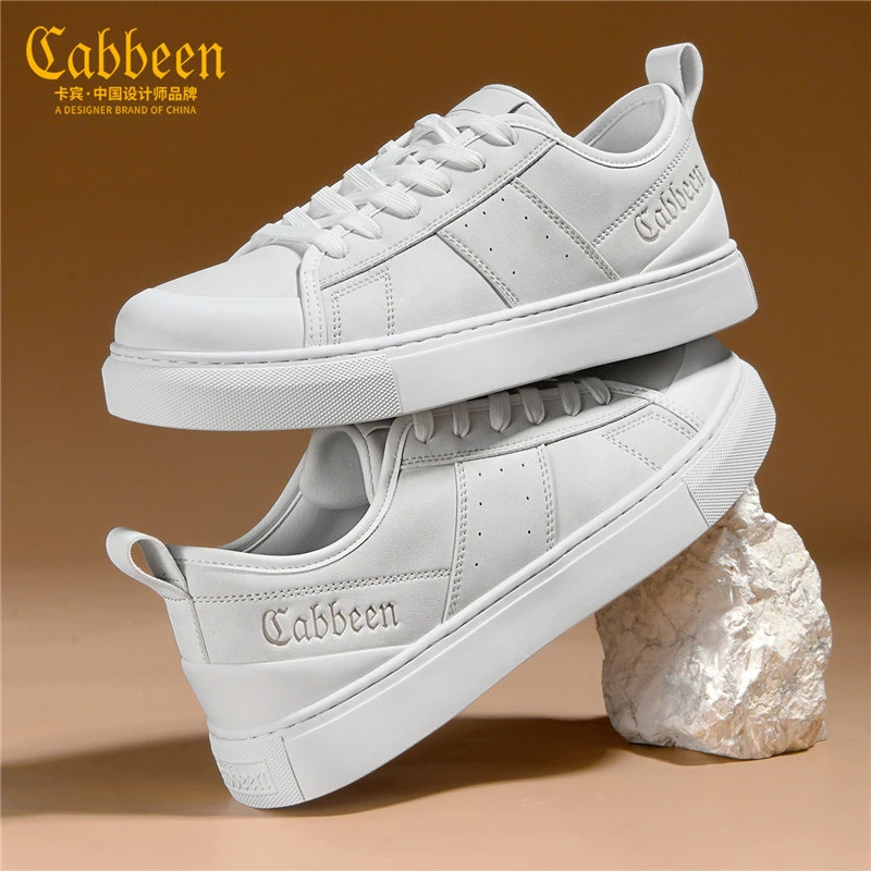 卡宾百搭男士设计师质感休闲板鞋秋季白色清新简约夏季时尚潮鞋