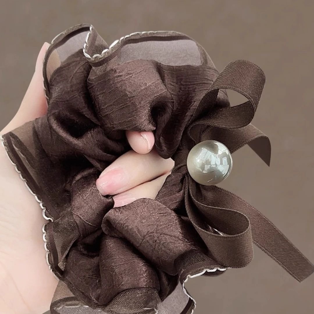 头绳发圈女高级感韩国2025新款盘发头花绑头发法式低丸子头发饰