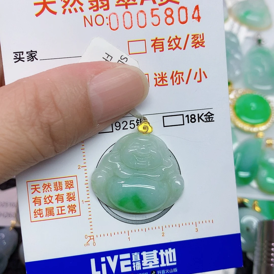 翡翠18K金镶嵌颈饰356774