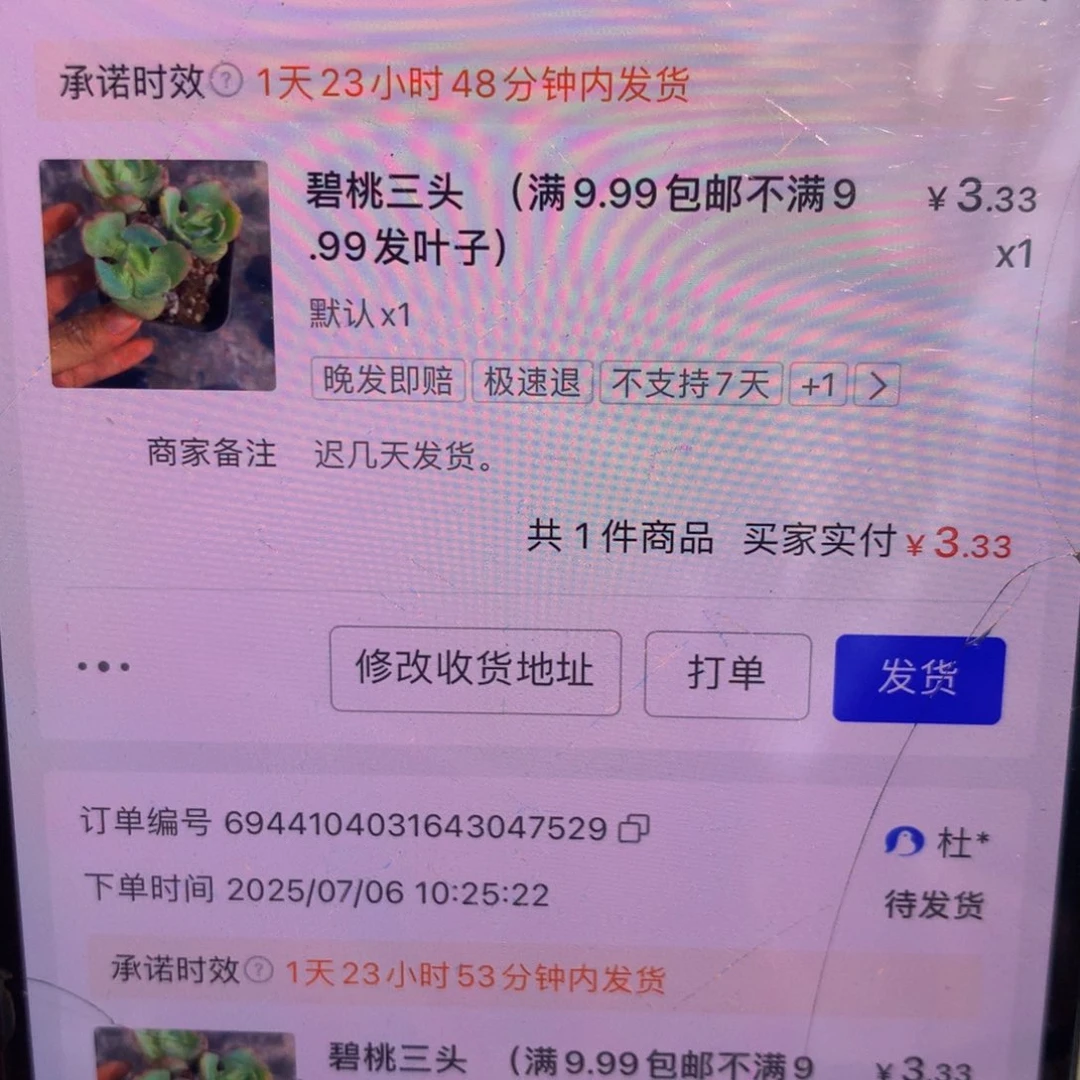 碧桃三头  （满9.99包邮不满9.99发叶子）