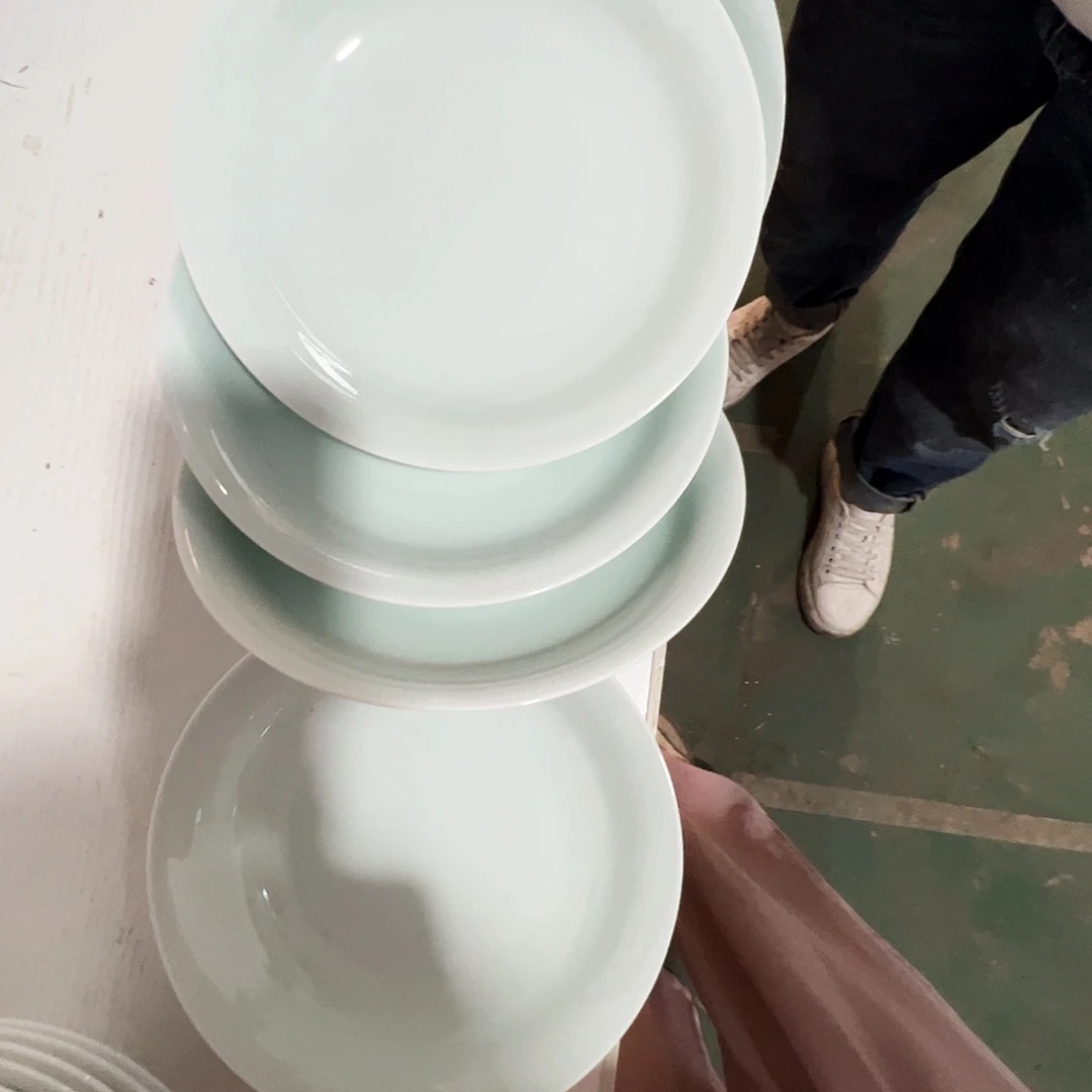 瓷片景德镇陶瓷影青8寸窝盘10只