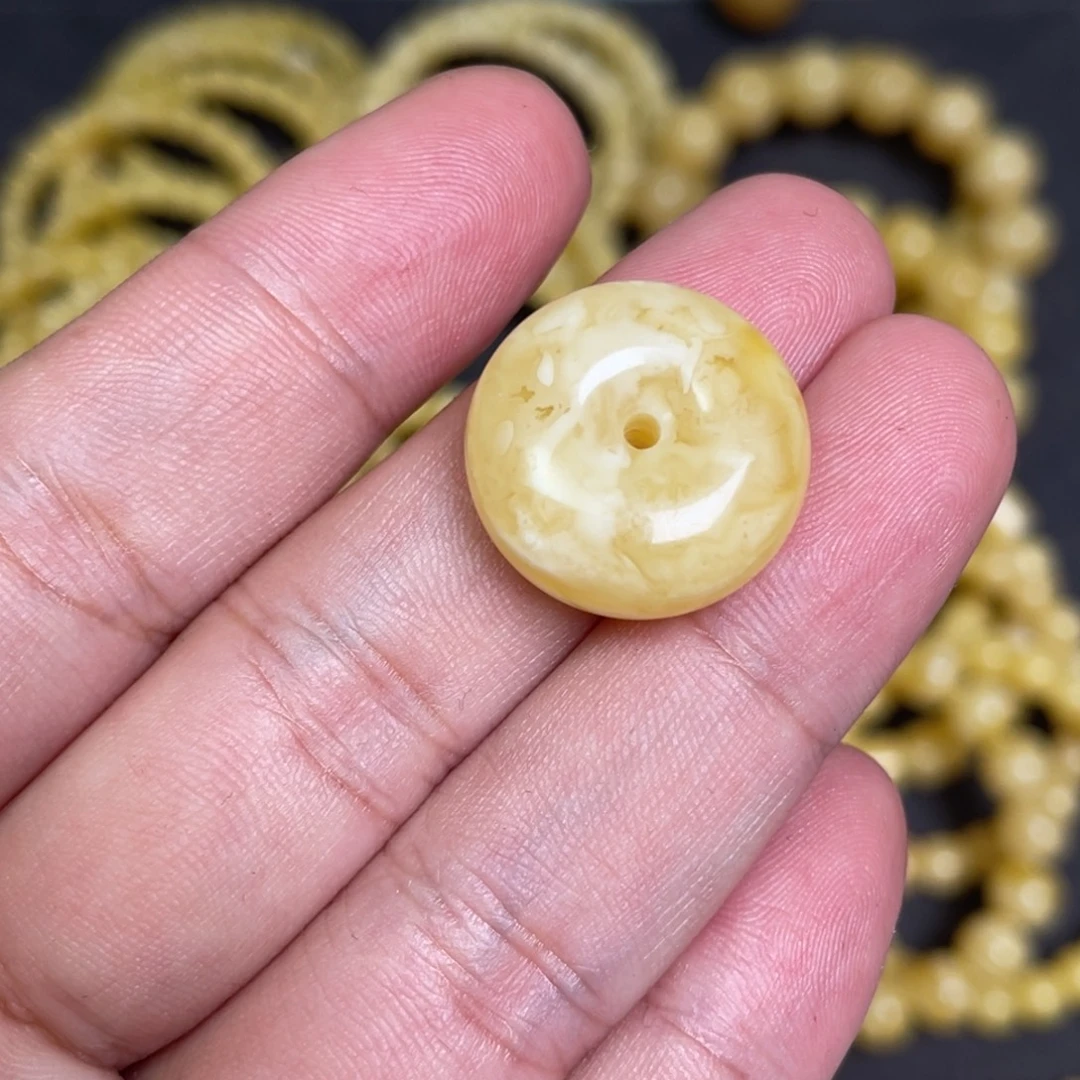 蜜蜡未镶嵌裸石蜜蜡平安扣