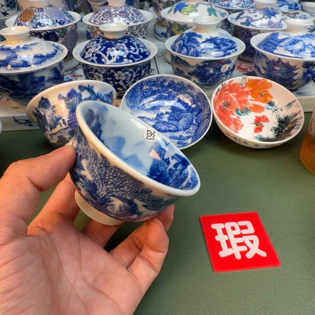 纯手工纯手绘茶具石头263