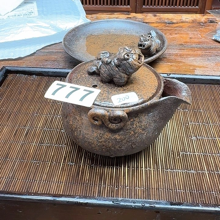 纯手工制作粗陶茶具