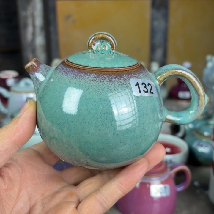 整***庄132钧瓷炉钧原矿茶壶